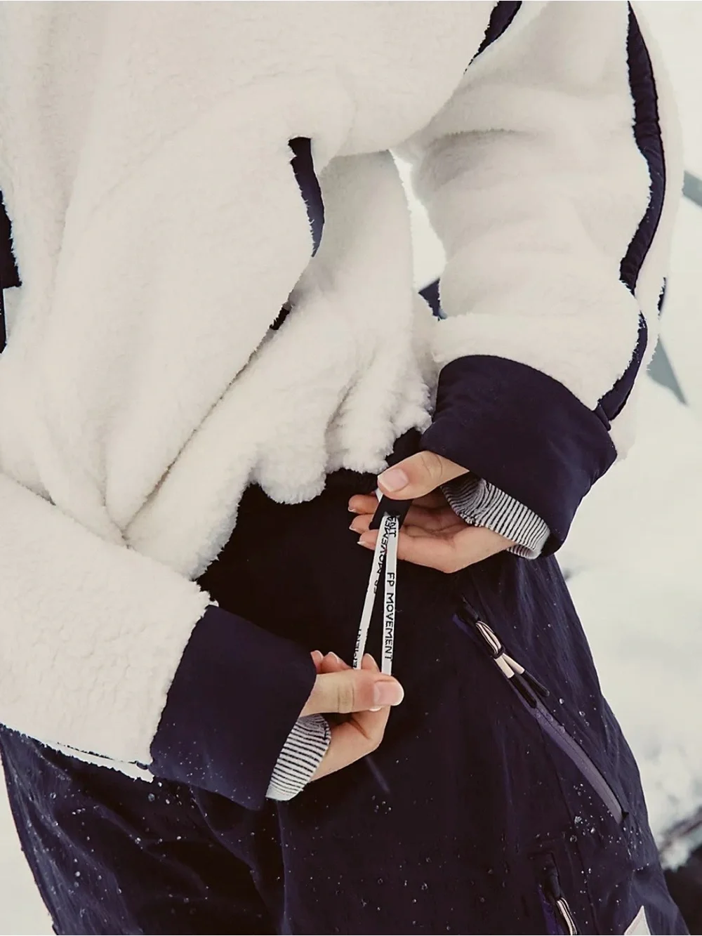 Free People FP Movement Mountain High Half Zip Fleece
White and Black Contrast - Picture 3 of 8